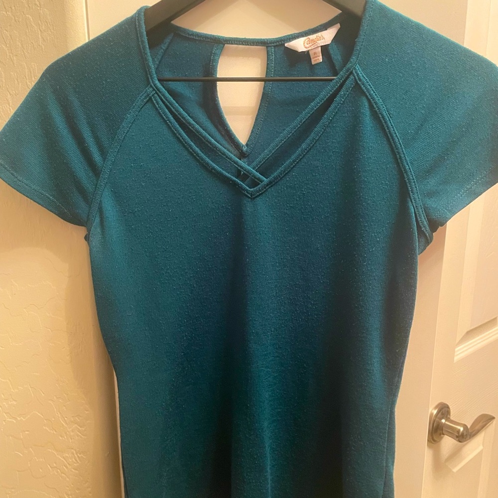 Candies dark green sweater top